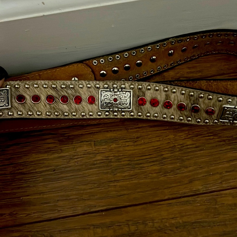 Nocona Rhinestone mens belt